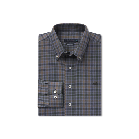 Southern Marsh Chateau Dress Shirt- Oatmeal & Stone Brown