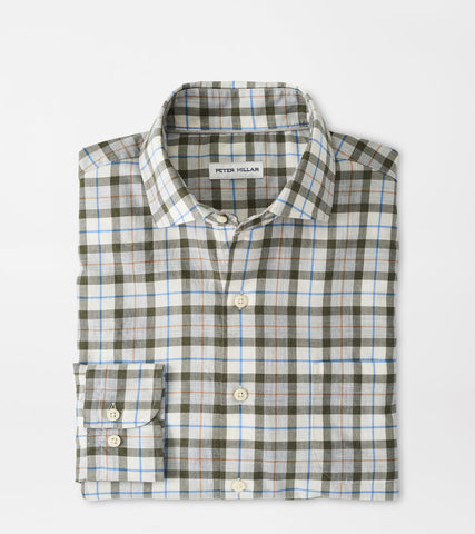 Southern Marsh Chateau Dress Shirt- Oatmeal & Stone Brown