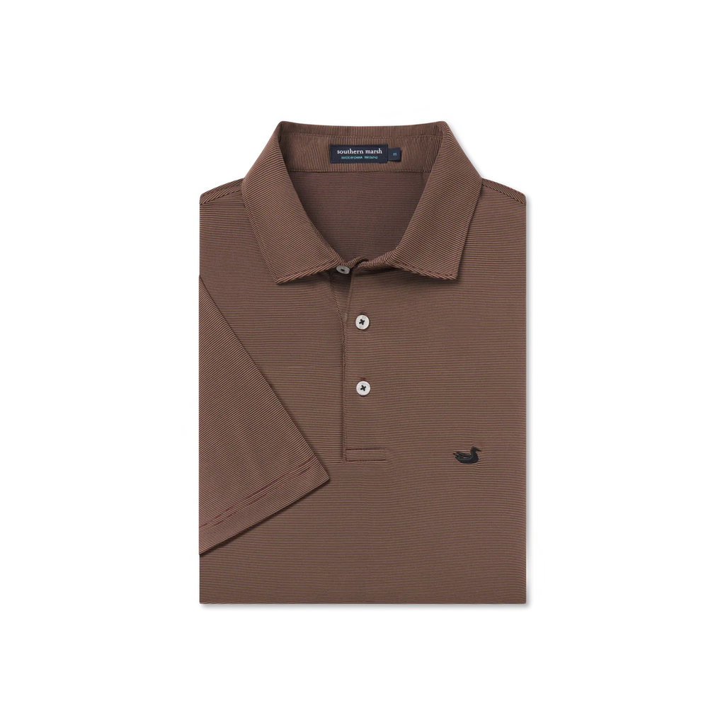 Southern Marsh Bermuda Polo- Maroon&Tan Southern Marsh Bermuda Polo- Maroon&Tan