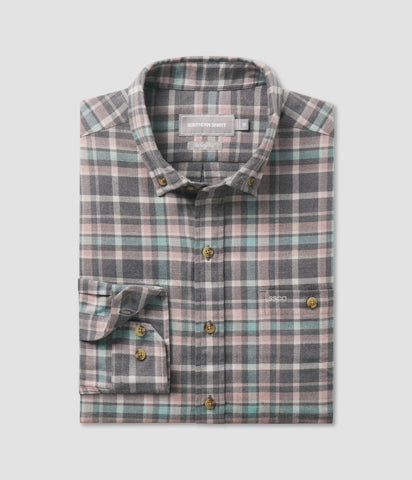 Southern Marsh Chateau Dress Shirt- Oatmeal & Stone Brown