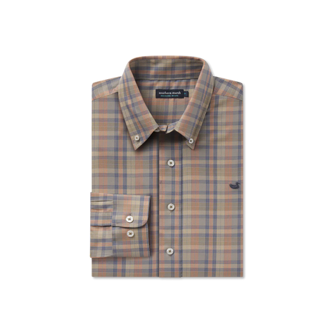 Southern Marsh Chateau Dress Shirt- Oatmeal & Stone Brown