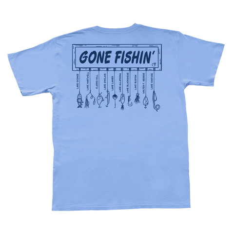 Peach State Pride SS Gone Fishin'- Weathered Barrier Blue