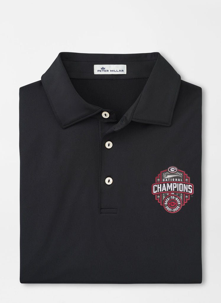 Peter Millar National Champ UGA Polo- Black Peter Millar National Champ UGA Polo- Black