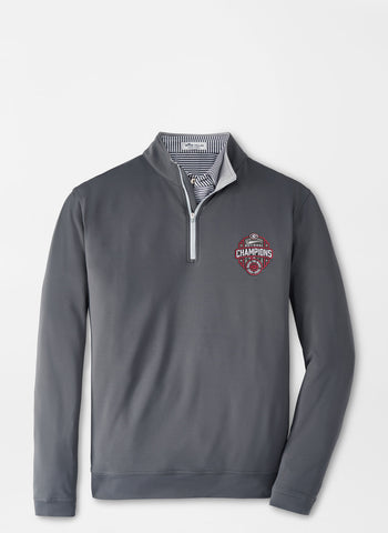 Peter Millar National Champ UGA 1/4 Zip Perth- Iron