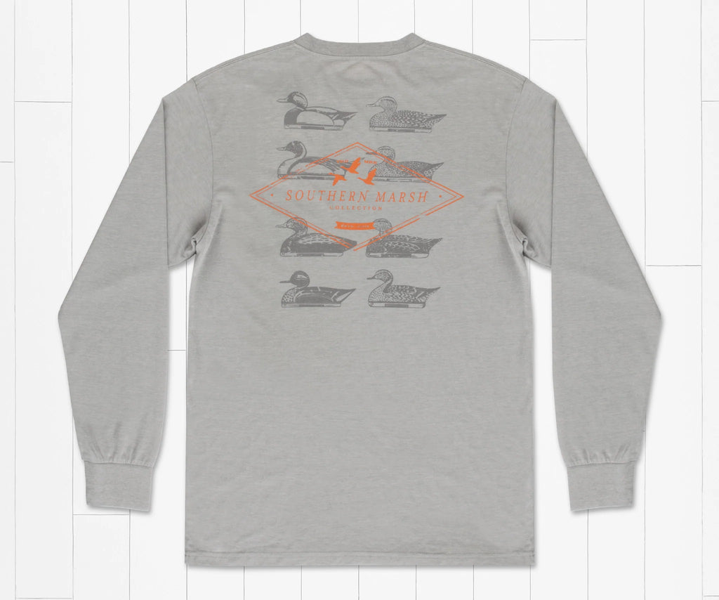 Southern Marsh LS Decoy Stamp- Light Grayi Southern Marsh LS Decoy Stamp- Light Grayi