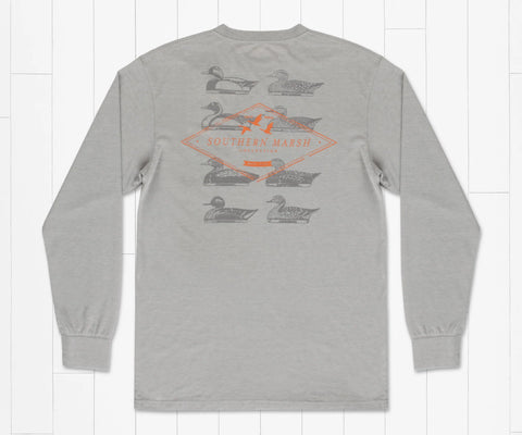 Southern Marsh LS Decoy Stamp- Light Grayi