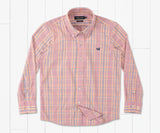 Southern Marsh YOUTH Caicos Dress Shirt- Peach&Purple