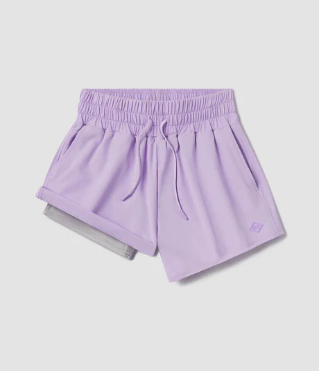 Southern Shirt Co. Womens Lined Hybrid Short- Purple Rose