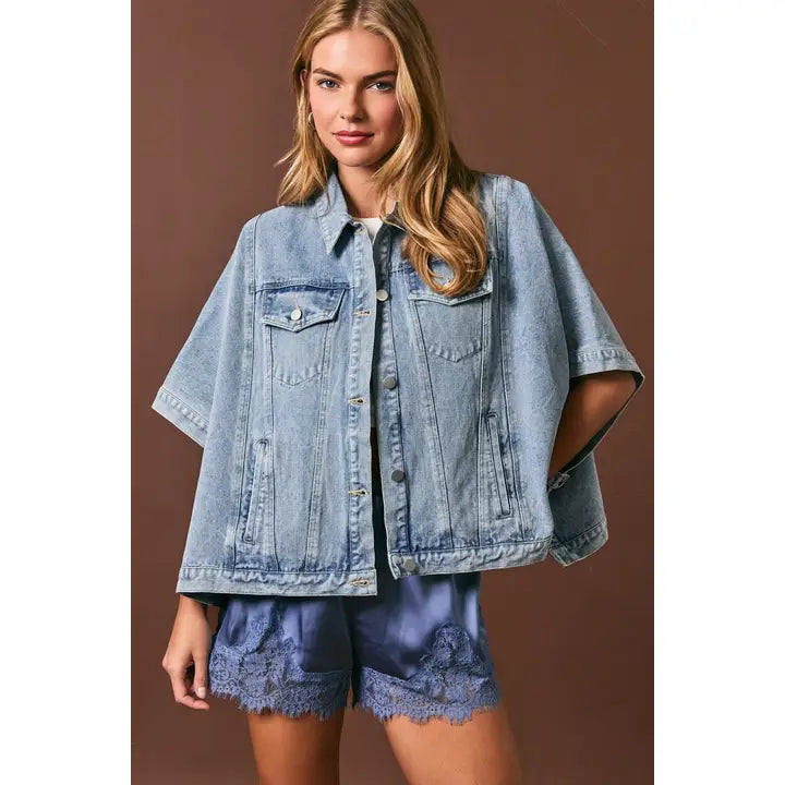 Hannah Denim Cape