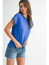 Ivy Tee- Cobalt