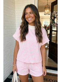 Rowan Stripe Set-Pink