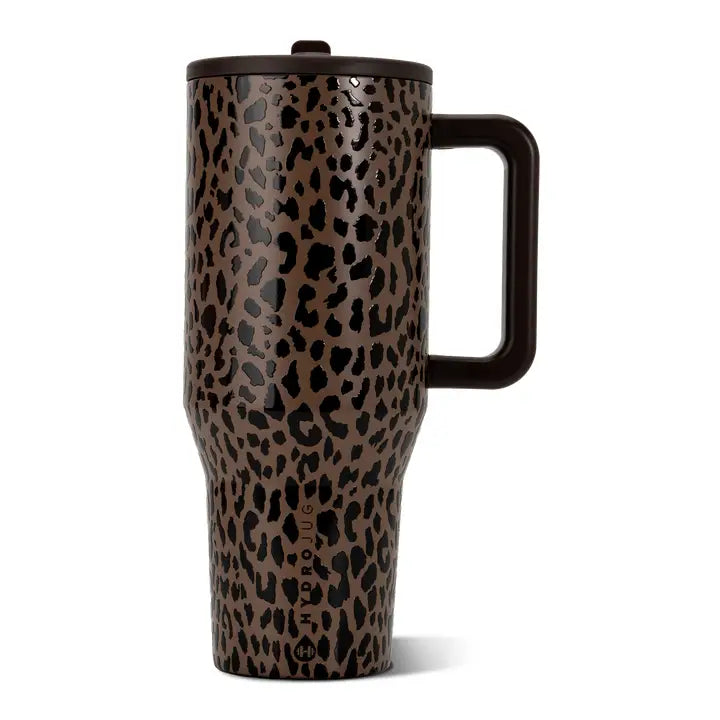 Brown Leopard HydroJug 32 oz Traveler Tumbler