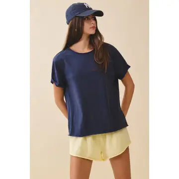 Mali Baby Tee- Navy