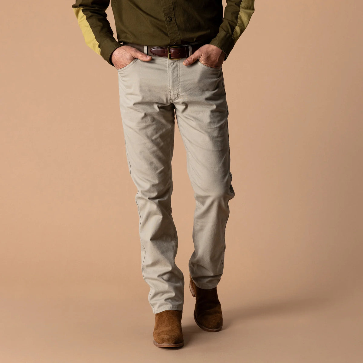Classic Fit Pinpoint Canvas Five-Pocket