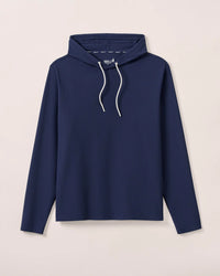 Hoppin Ribbed Knit Performance Hoodie- Navy