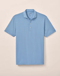 Performance Jersey Polo- Lyndonn Stripe Kona Lake