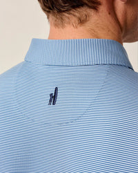 Performance Jersey Polo- Lyndonn Stripe Kona Lake