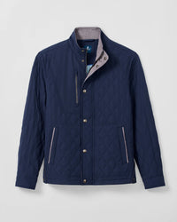 Juno Quilted Snap Jacket Navy