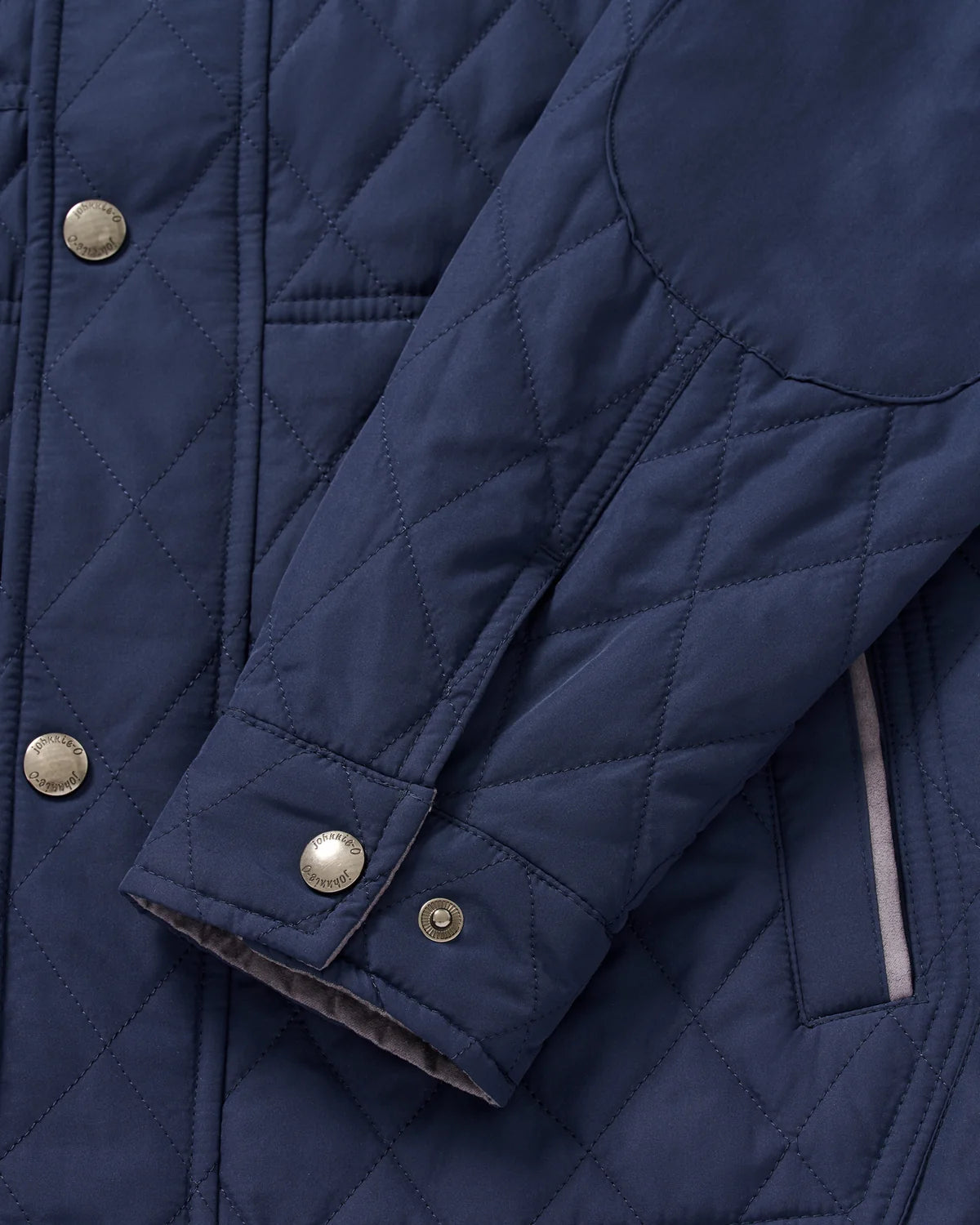 Juno Quilted Snap Jacket Navy