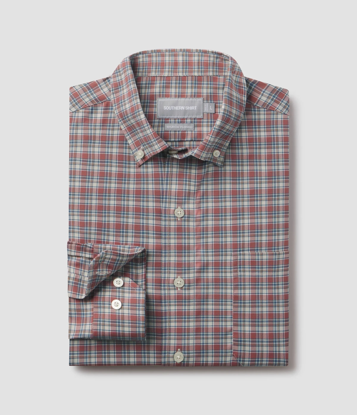 SSCO Hawthorne Plaid LS- Saddle