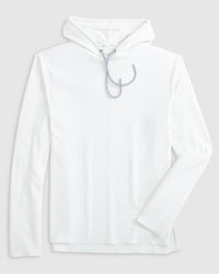Hoppin Ribbed Knit Performance Hoodie- White
