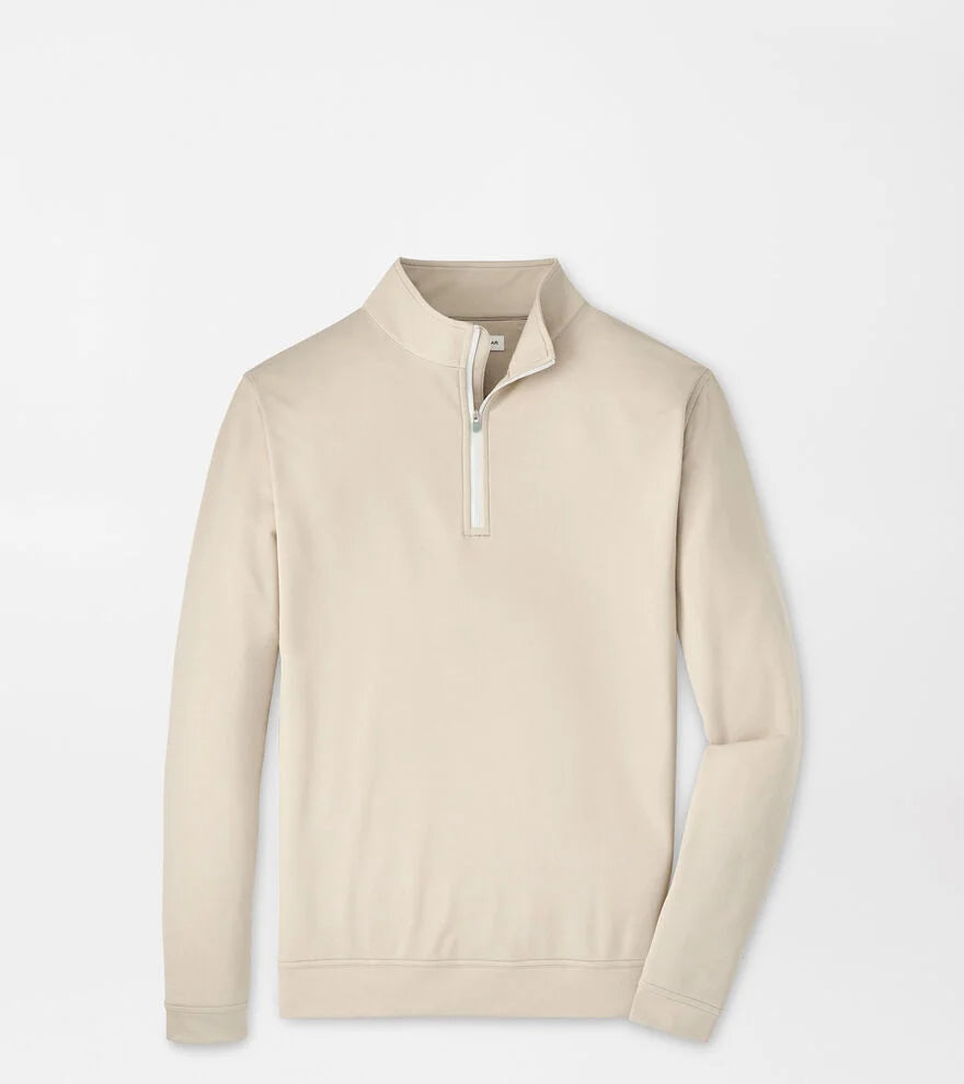 Perth Melange Quarter-zip- Biscuit
