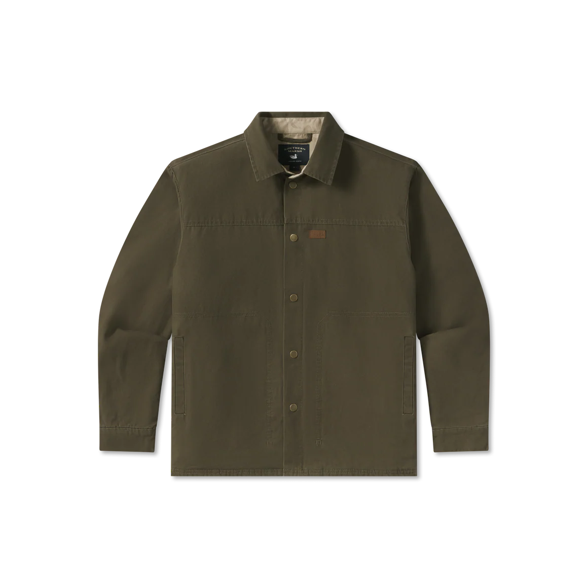 Southern Marsh Bishop Rugged Canvas Jacket- Dark Olive