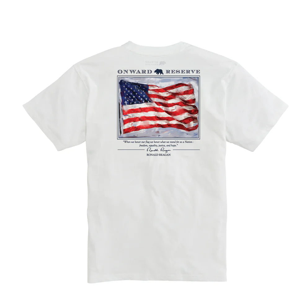 Onward Reserve SS Old Glory Tee- White