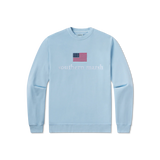 Southern Marsh American Flag Seawash Sweatshirt- Washed Blue