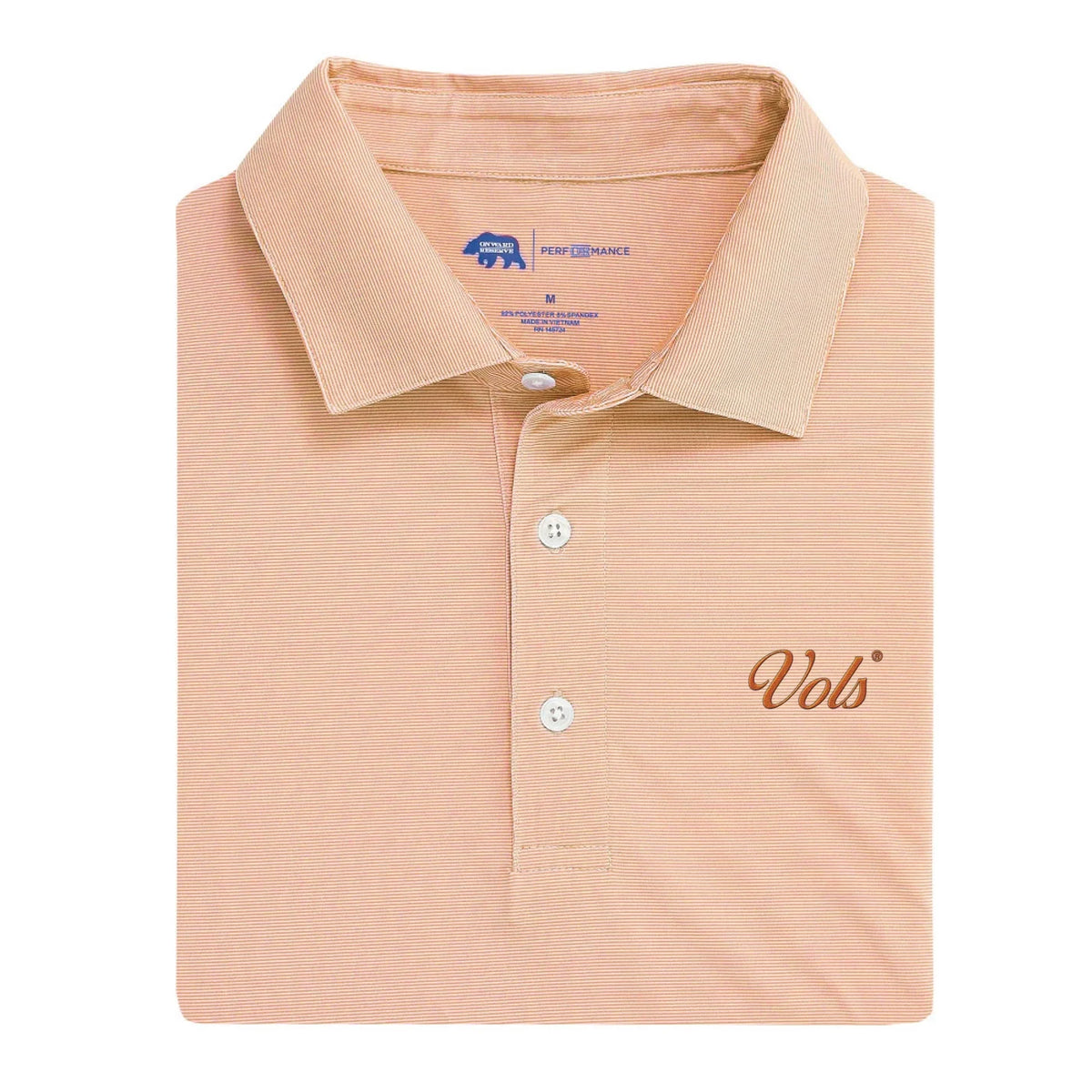Tennessee Vols Vintage Script Hairline Stripe Performance Polo