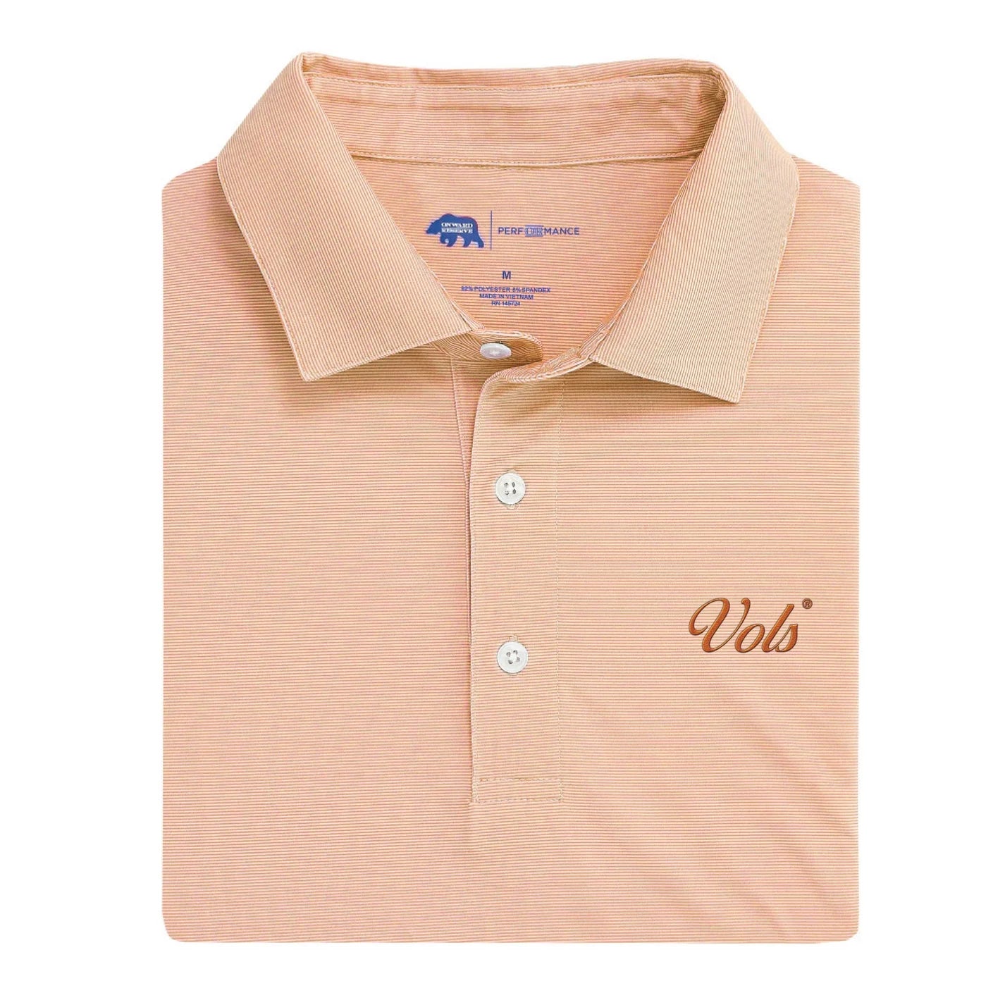 Tennessee Vols Vintage Script Hairline Stripe Performance Polo