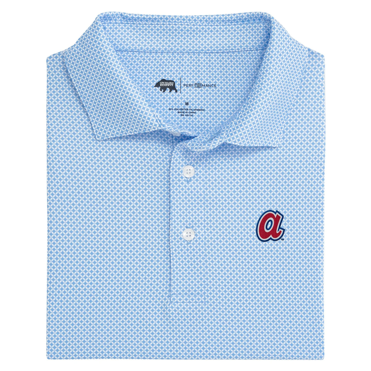 Braves Cooperstown Polo- Sky