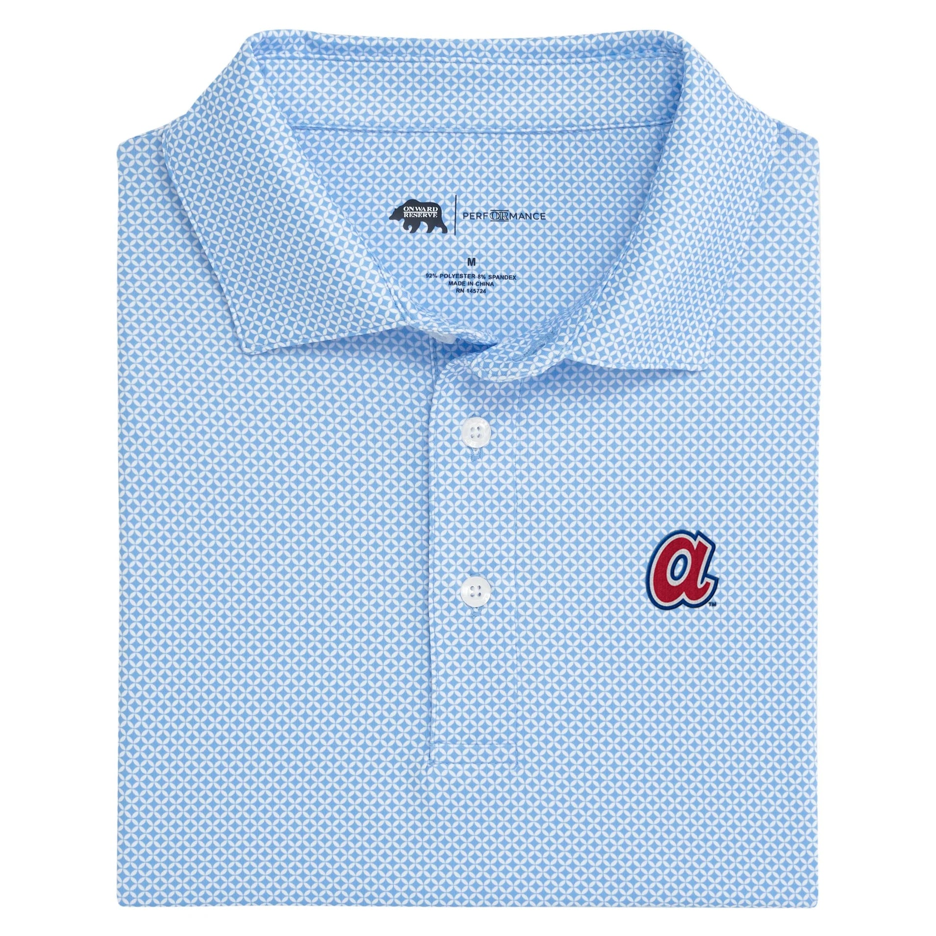 Braves Cooperstown Polo- Sky