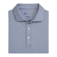Trophy Stripe Performance Pique Polo - Captains Blue