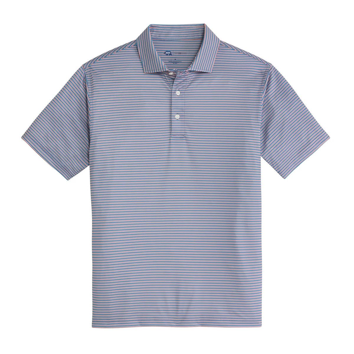 Trophy Stripe Performance Pique Polo - Captains Blue
