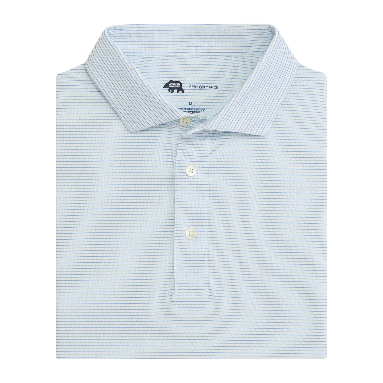 Tour Stripe Performance Pique Polo - Azurine