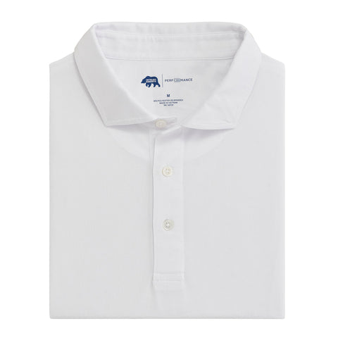 Onward Reserve Solid White Performance Pique Polo