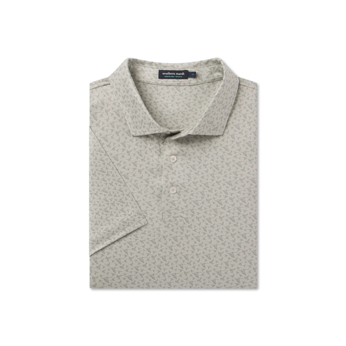 Southern Marsh Flyline In Flight Polo- Light Grey