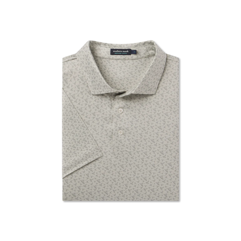 Southern Marsh Flyline In Flight Polo- Light Grey