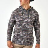 Burlebo Performance Hoodie- Tiger Stripe Camo Wetland