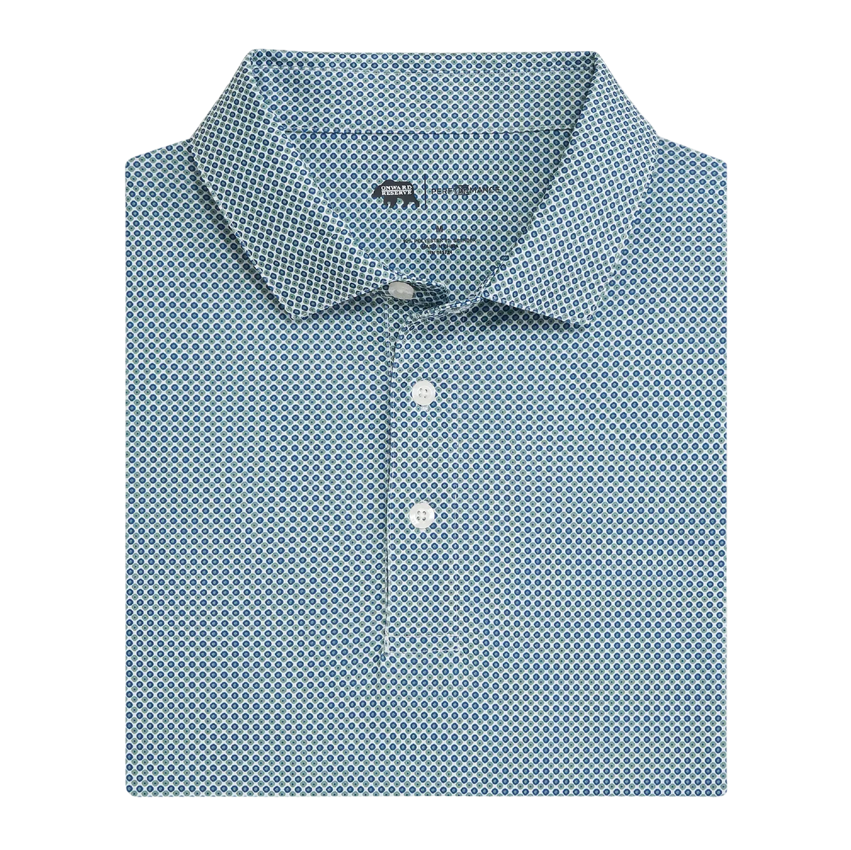 League Printed Performance Polo - Ensign Blue