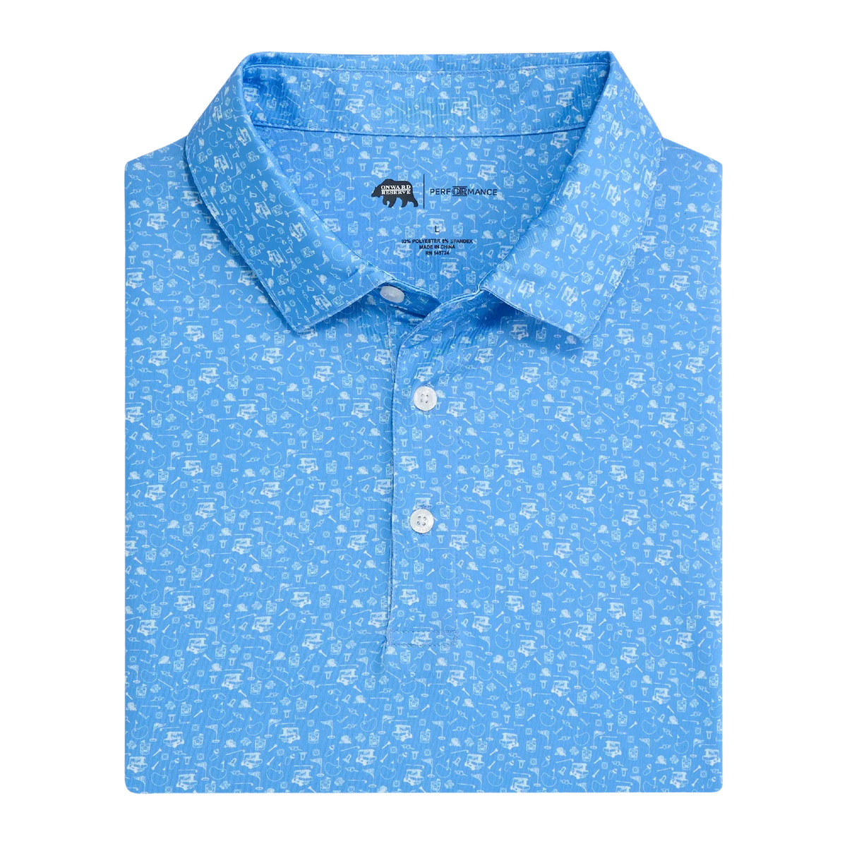 19th Hole Printed Performance Polo - Provence