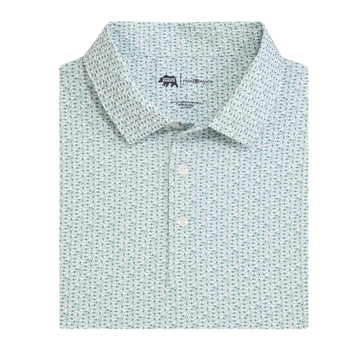 Bevy Printed Performance Polo - Hedge