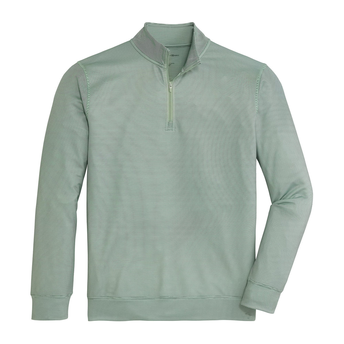 Hairline Stripe Printed Performance 1/4 Zip - Ivy