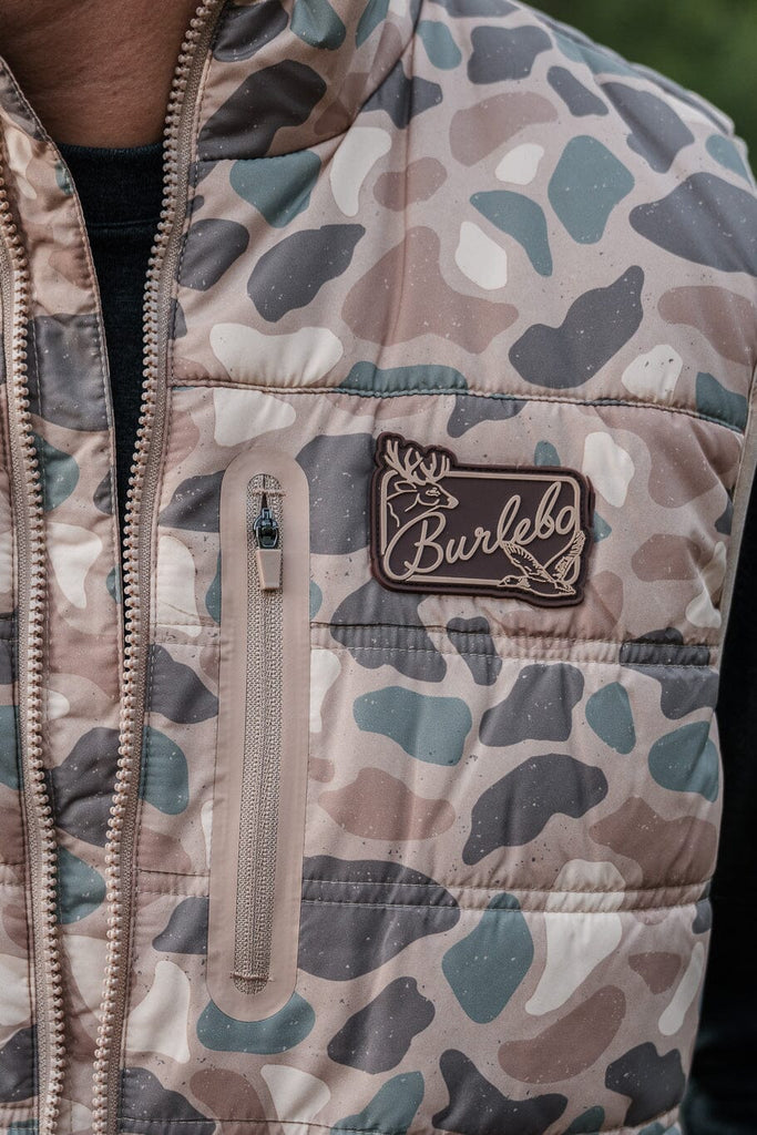 Burlebo Puffer Vest- Pintail Camo