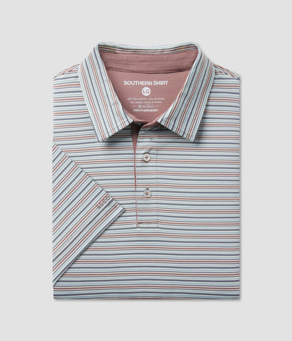 SSCO Sawgrass Stripe Polo- Overcast