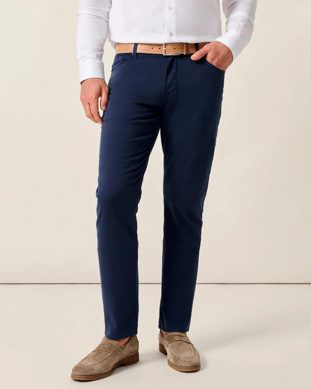 Carmel Sateen 5-Pocket Pant- Navy