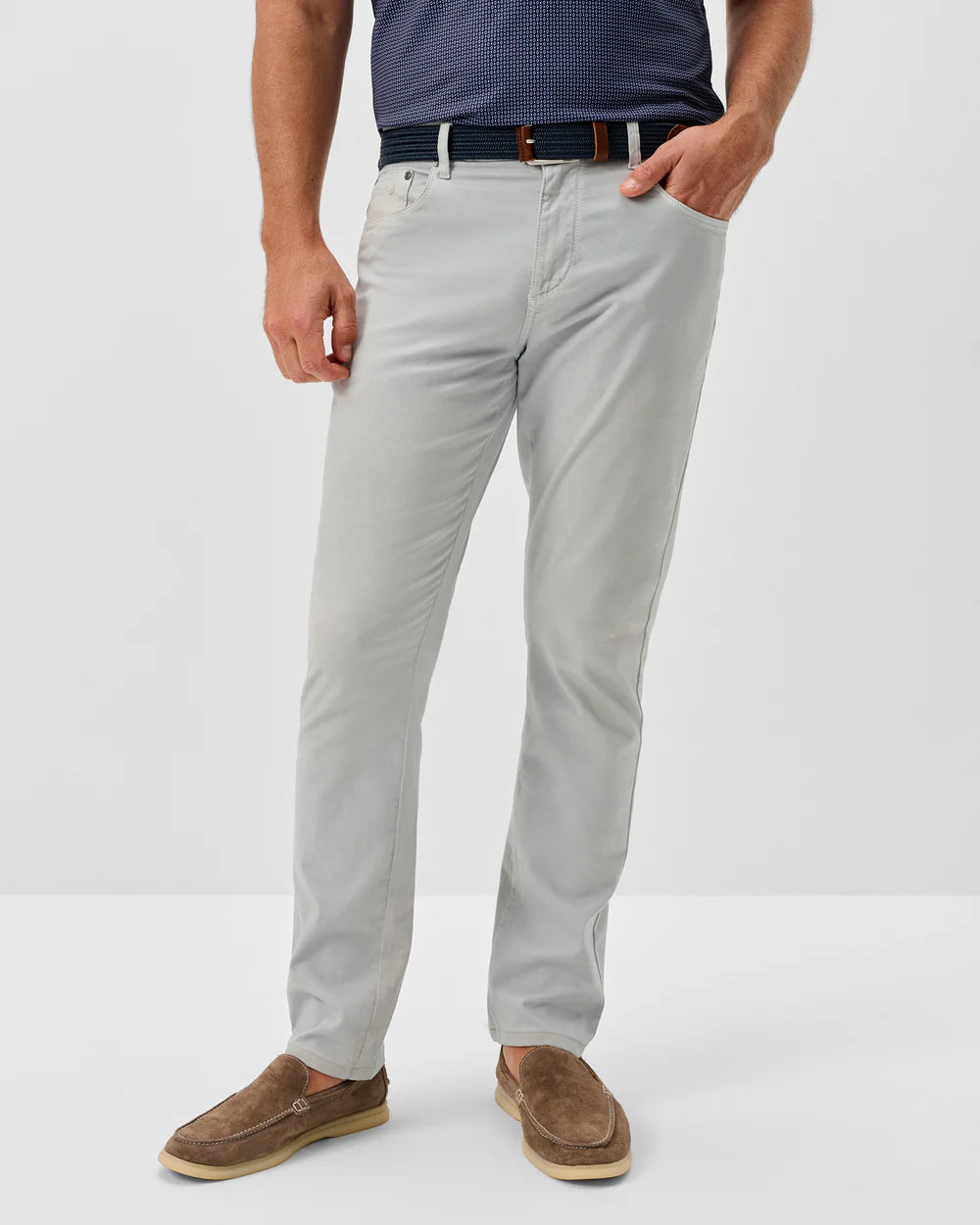 Carmel Sateen 5-Pocket Pant- Chrome
