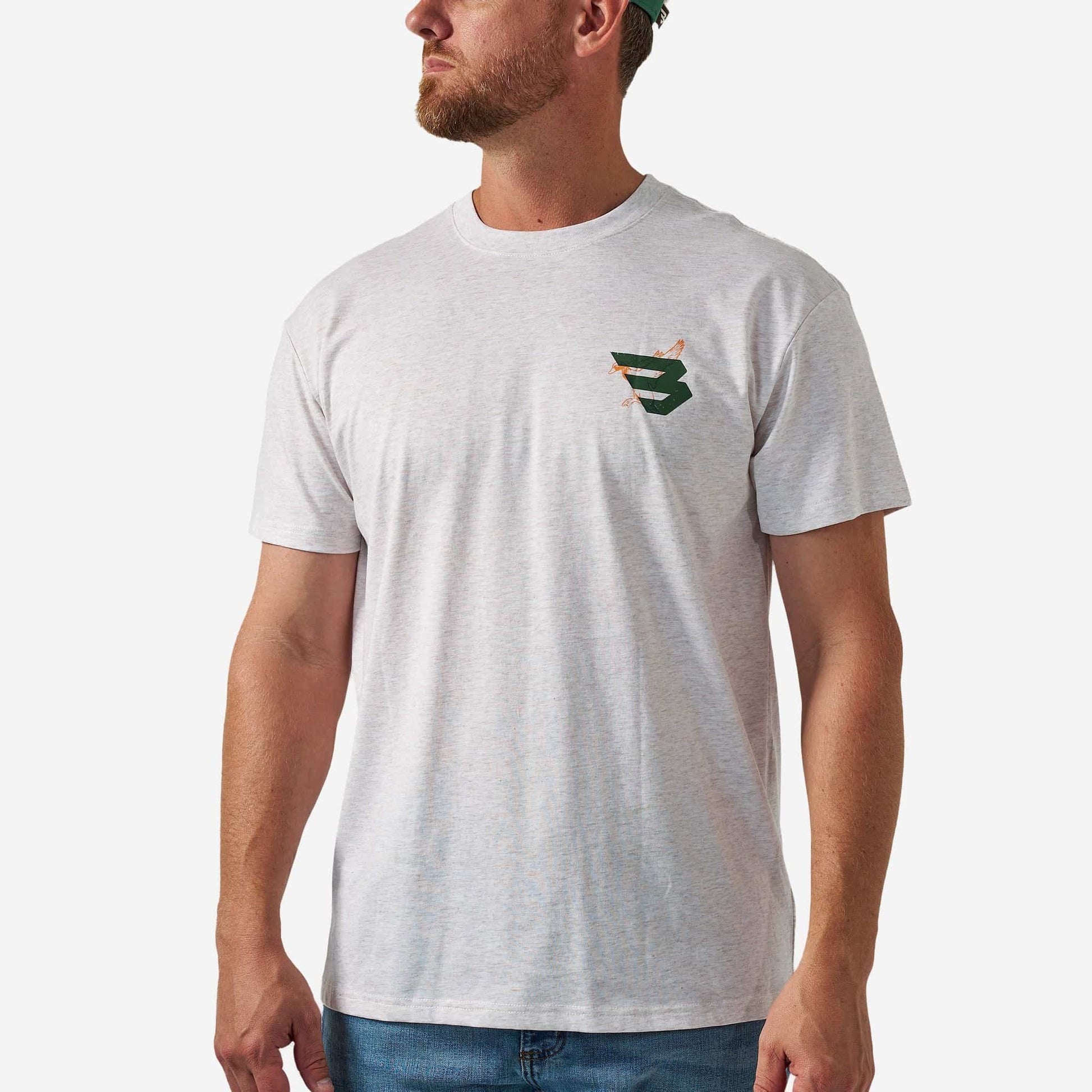 Duck Flying B-Green Logo - Oatmeal