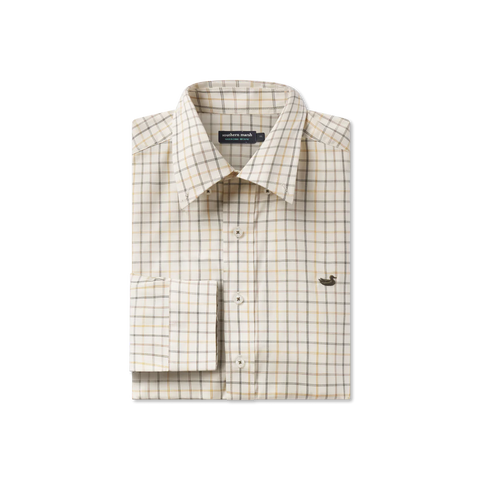 Southern Marsh Chateau Dress Shirt- Oatmeal & Stone Brown